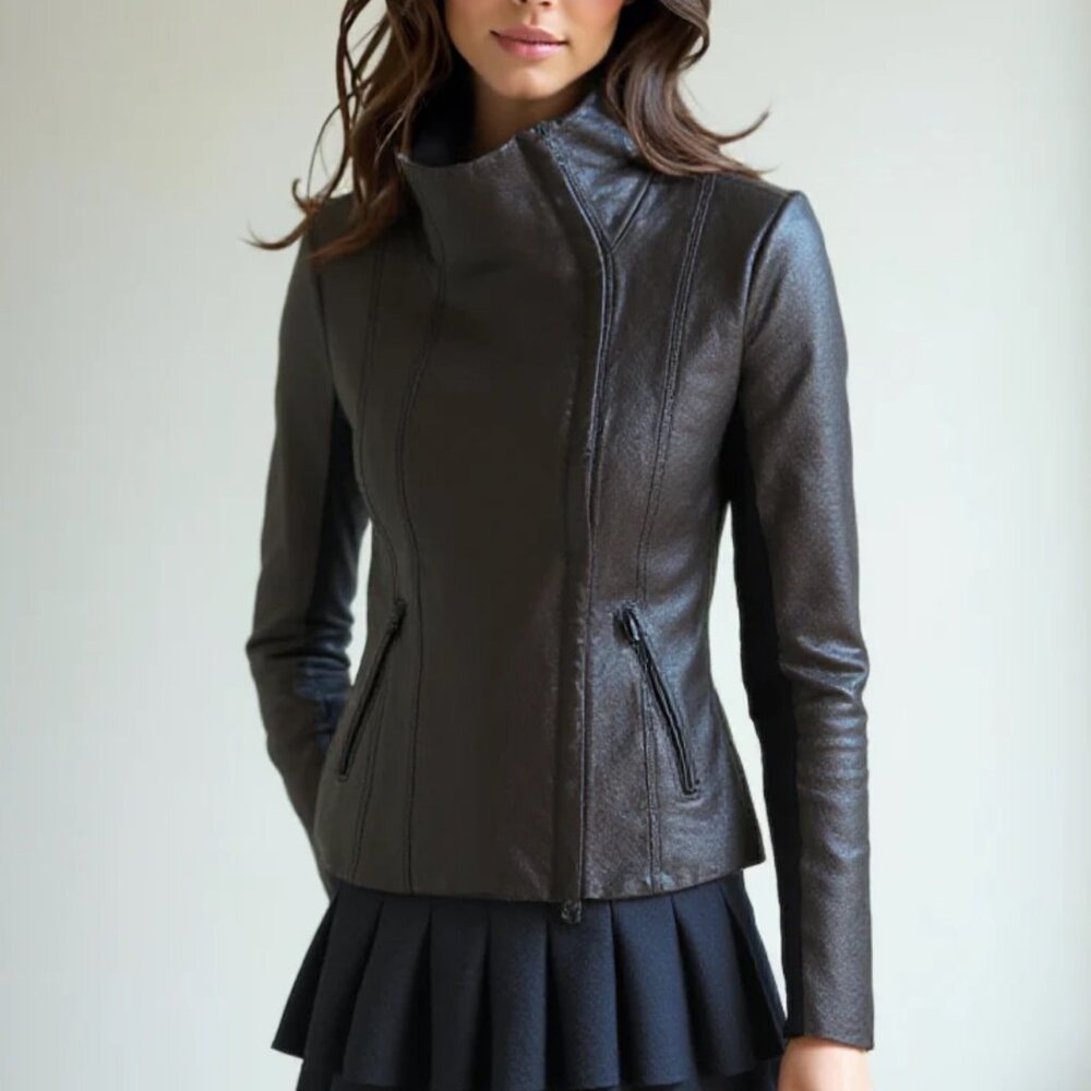 Lamarque Lamb Leather Jacket w/ Tags Size: L